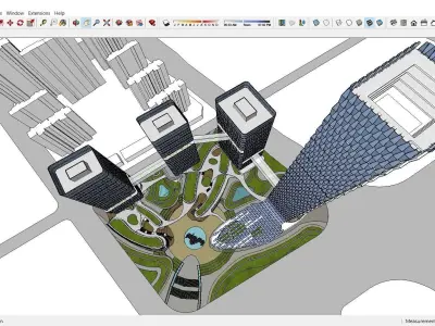 Sketchup Commercial Complex N10 3D model