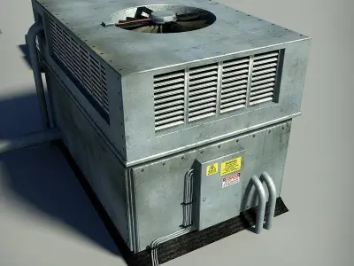 Roof Unit Low-poly 3D model purchase