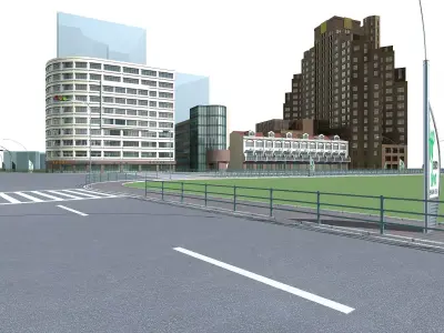 Hotel Building 3D model 28