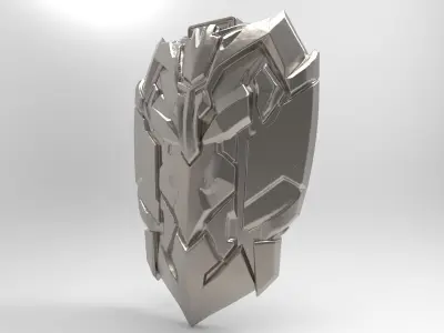 sci-fi fantasy shield  3D print model