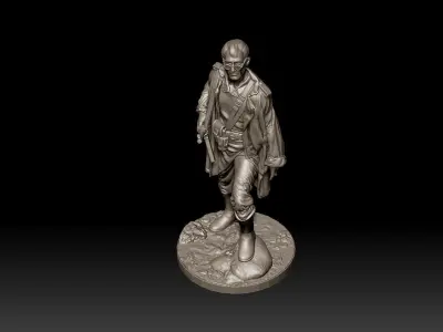 WW2 Resistance fighter 3D print model