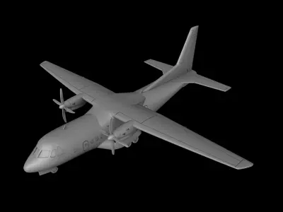CN-235 Tetuko IPTN PTDI Propeler Aircraft Scale 1-72 3D print model