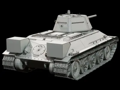 T-34-76 Model 1942 - Base Mesh 3D model