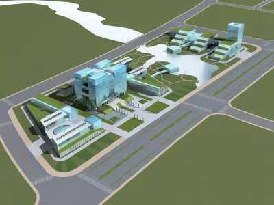 Architecture hospital 3D model