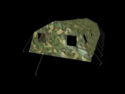 Military Tent - 5 - PBR - Textured Low-poly 3D model