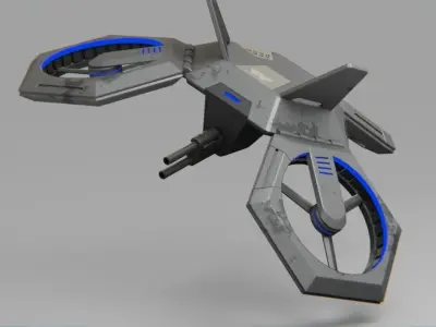 COMBAT DRONE rigged 3D model