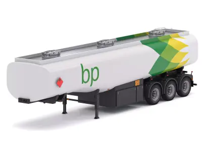 BP Fuel Semi Tank Trailer 3D model
