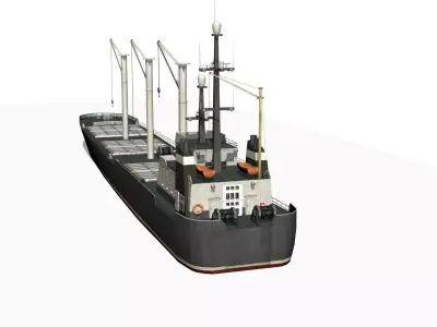 bulk carrier Low-poly 3D model