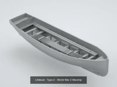 World War 2 Lifeboats 3D Model Pack