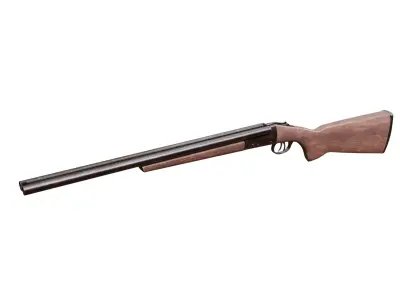 Double Barrel Shotgun  3D model