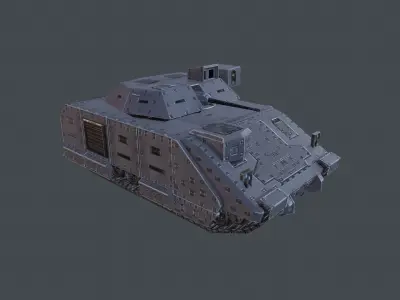 Bradley Tank Low-poly 3D model