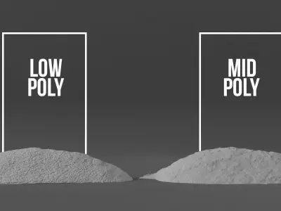Photorealistic Gravel Moud Low-poly 3D model