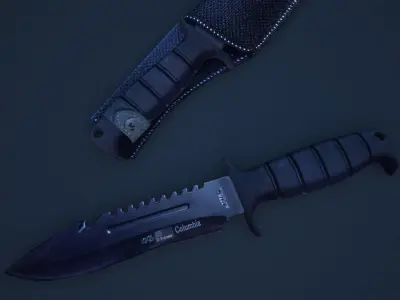 knife Low-poly 3D model 23