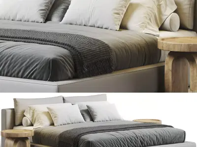 RH Cloud Platform Bed 3D model