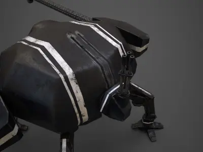 Spider robot - PBR - lowpoly Low-poly 3D model