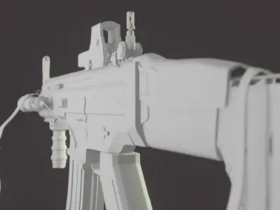 assault rifle 3D model 6