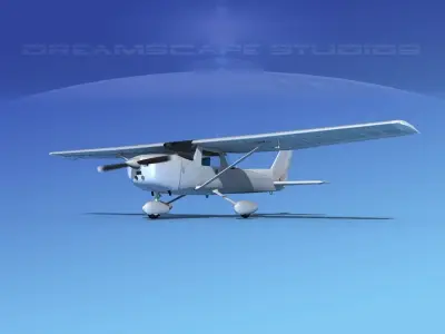 Cessna 150 Commuter Bare Metal 3D model