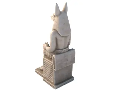 Anubis statue Low-poly 3D model