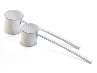 Old Metal Scoops 3D model
