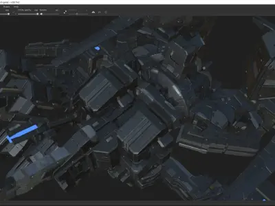 scifi-model-x285 spaceship 3D model
