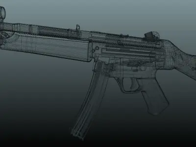 MP-5 MP5 SMG 3D model