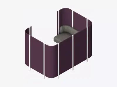 Office Pod - Booth - Officetec - Habitat Low-poly 3D model