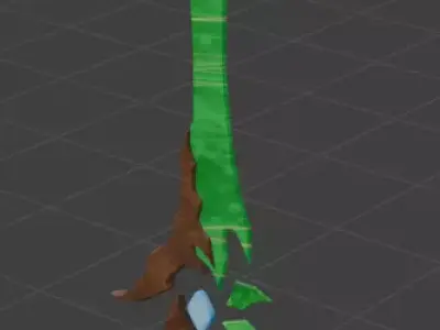 Fantasy Sword Game Ready Low Poly Weapon Low-poly 3D model