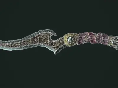 Undead dagger Low-poly 3D model