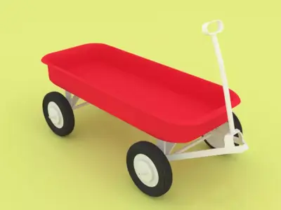 wagon 3D model 3D model