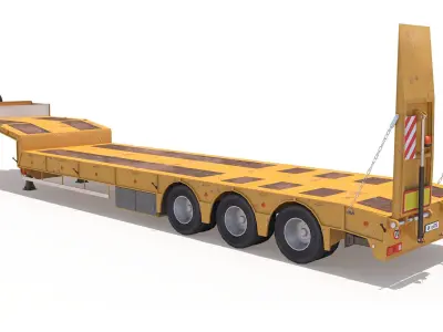 Platform Trailer Low-poly 3D model