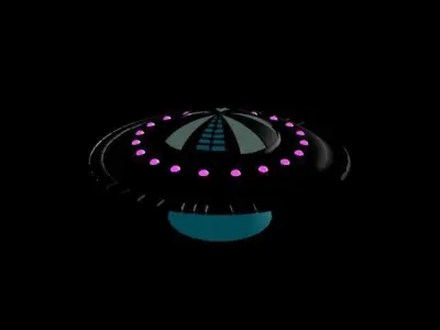 UFO non textured model Low-poly 3D model
