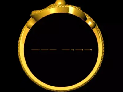 Knot ring 3D print model order