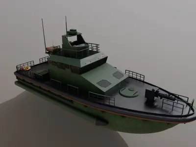 patrol boat 3D model from CGTrader - PBR