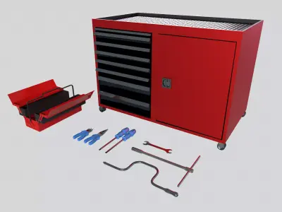 hand tools Low-poly 3D model