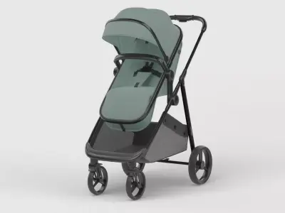 Baby stroller 3D model 3D model 5