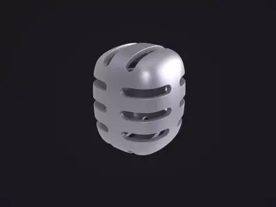 Vintage Microphone Grille 3D model