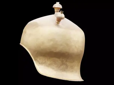 Three Spike Helmet  Low-poly 3D model