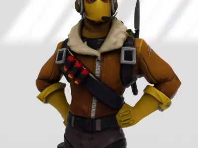 Raptor skin from Fortnite 3D model purchase