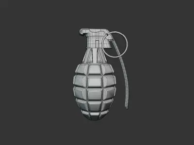 MK2 grenade Free low-poly 3D model buy