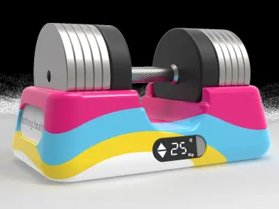Adjustable dumbbell 3D model buy