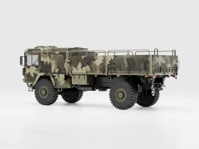 MAN KAT1 Rheinmetall 4x4 Flat Bed 3D model