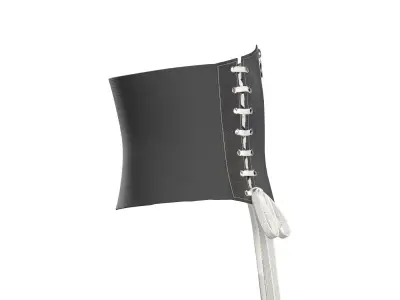 Black Lace-up Bustier 3D model