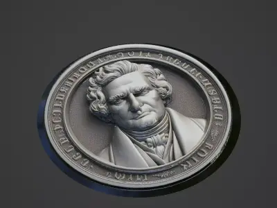 Schopenhauer Medallion 3D print model buy