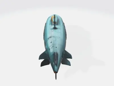 Futuristic submarine 3D model