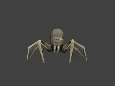 spider low poly Low-poly 3D model