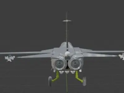 Sukhoi Su-24 Fencer Attack Aircraft 3D model