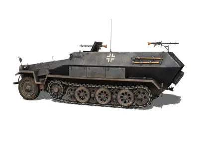 SD KFZ 251 1 - Ausf B - Halftruck - 7PD 3D model