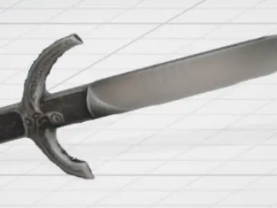 A short sword 3d model Low-poly 3D model