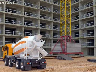 Construction Tower Crane Liebherr 3D model