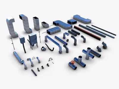 Roof Pipe Tile Low-poly 3D model